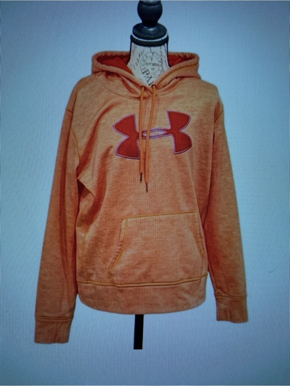 Under Armour light Orange/peach Pullover Hoodie with Red Logo